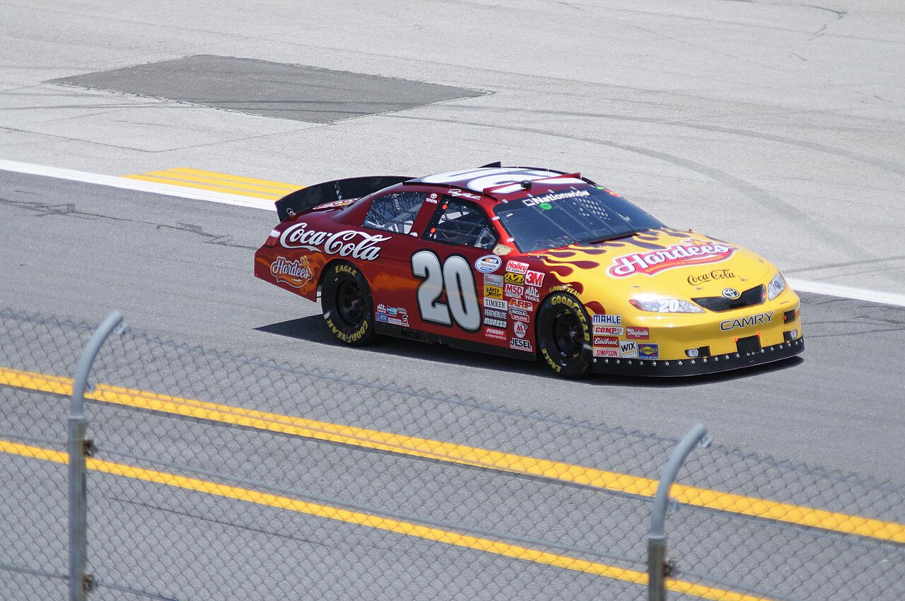 Joe Gibbs Racing No. 20 Toyota in the garage area