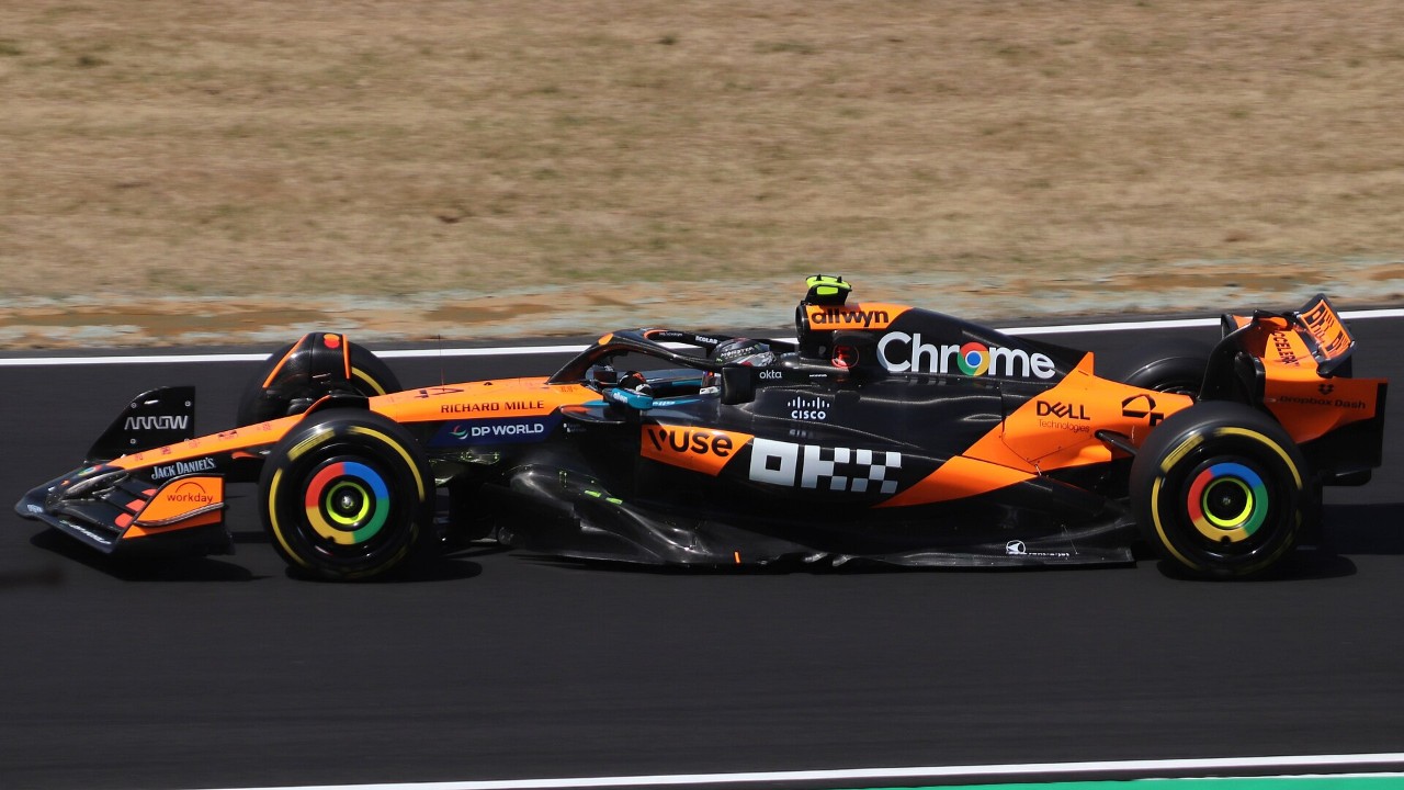 Lando Norris driving the McLaren at the 2025 Japanese Grand Prix