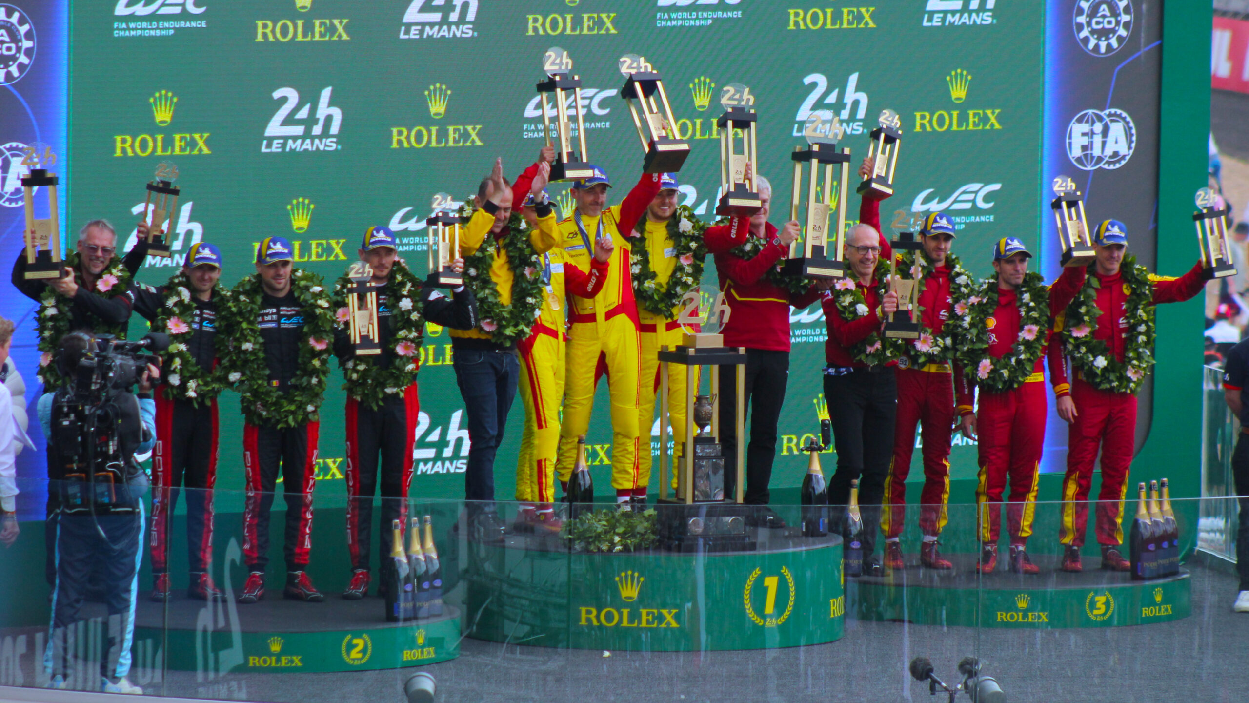 Hypercar class podium at the 2025 24 Hours of Le Mans