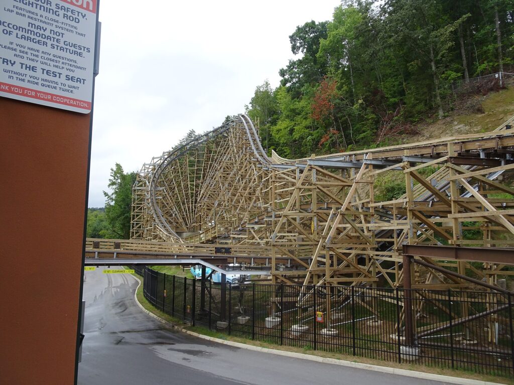 The Lightning Rod wooden roller coaster at Dollywood