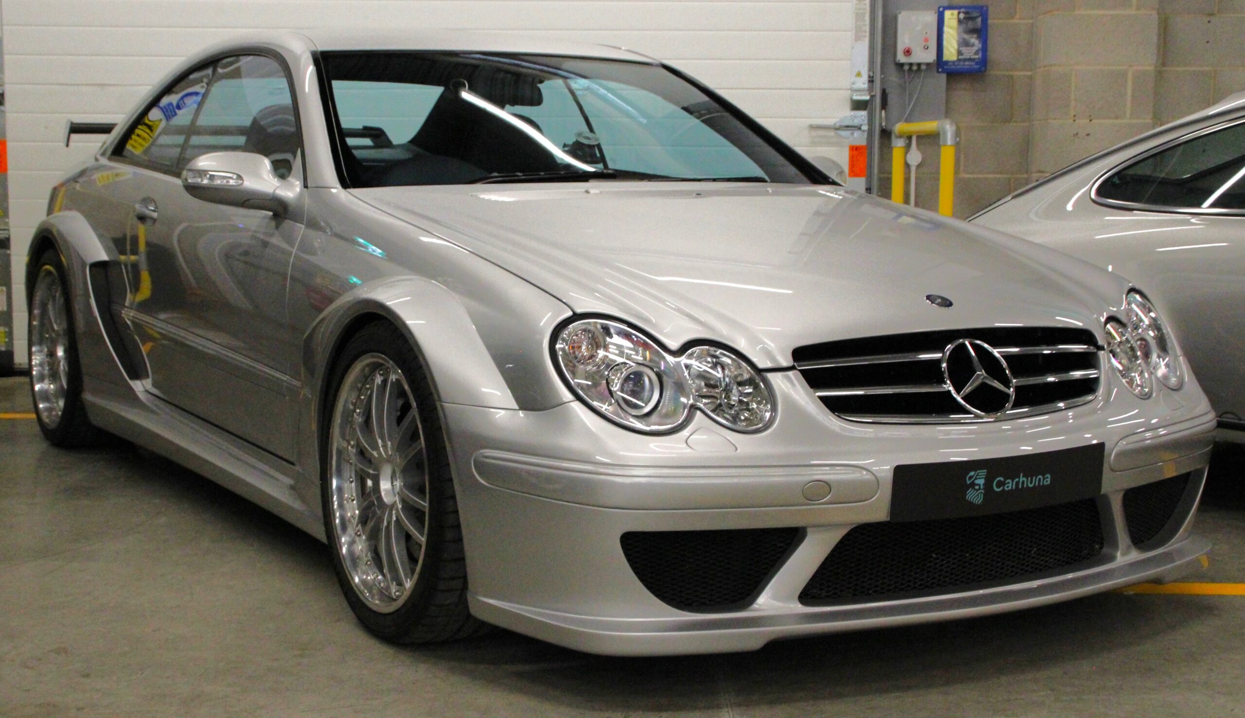 Mercedes-Benz CLK DTM AMG coupe photographed from a low front angle