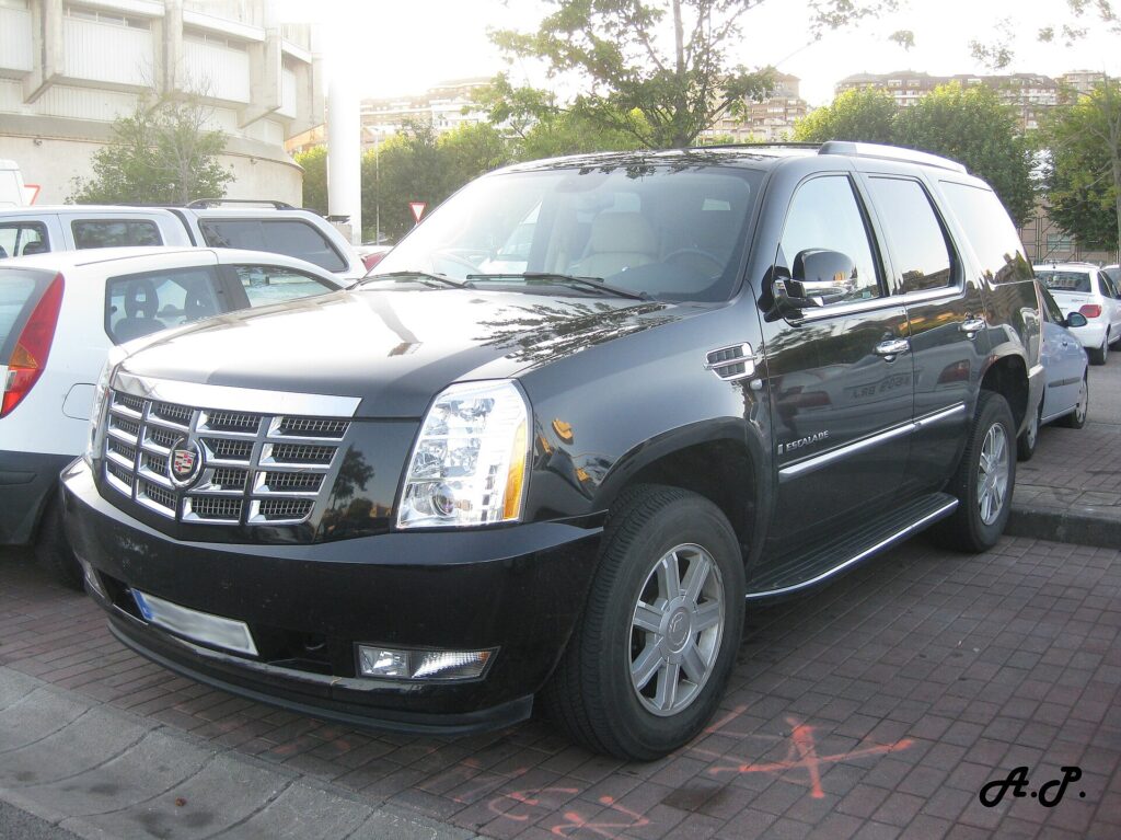 A black 2008 Cadillac Escalade SUV