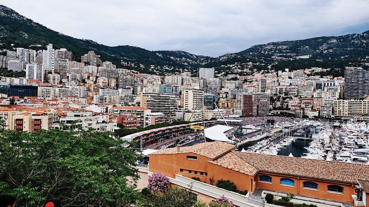 Formula 1 cars racing at the 2023 Monaco Grand Prix