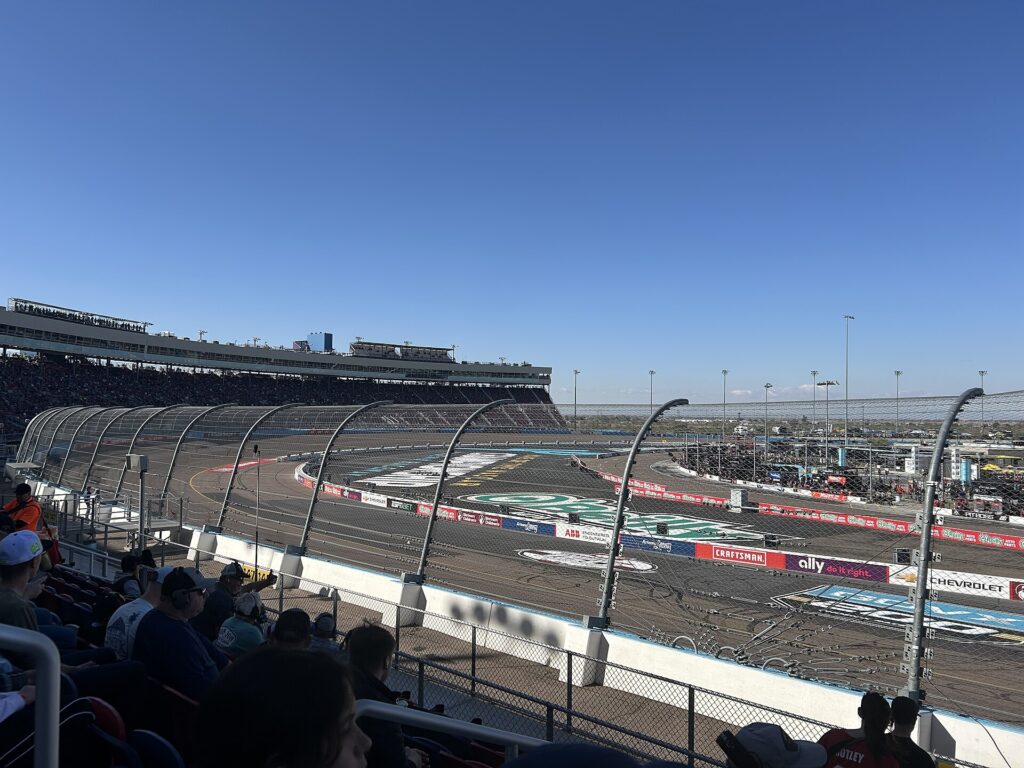 View of Phoenix Raceway during a 2025 race