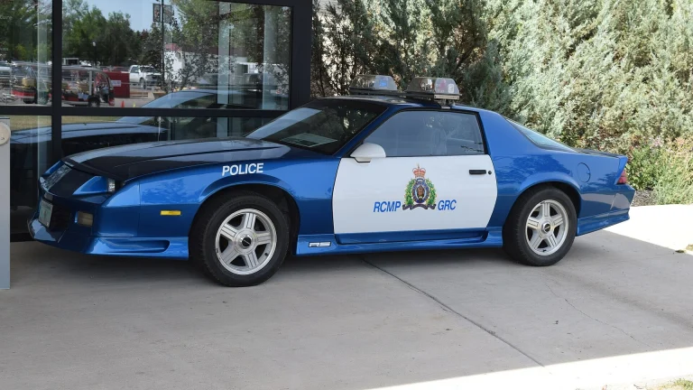 RCMP patrol car parked at Depot Division in Regina, Saskatchewan