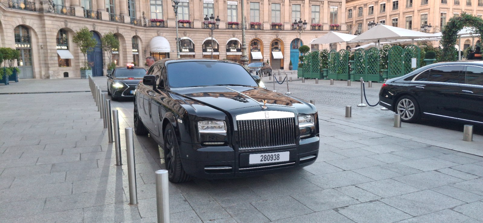 Black Rolls-Royce Phantom VII sedan in Paris