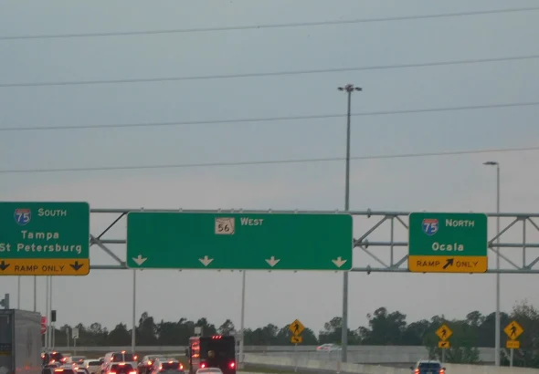 State Road 56 at Interstate 75 in Wesley Chapel, Florida