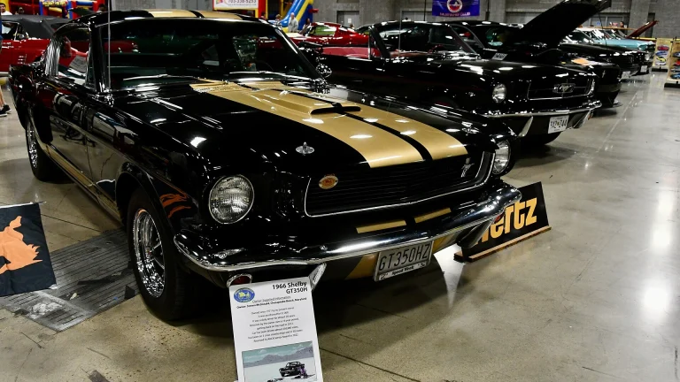 Black and gold 1966 Shelby GT350H Hertz rental car