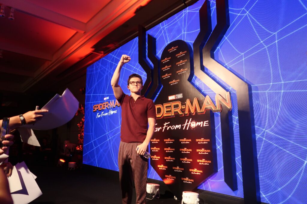 Tom Holland at a Spider-Man: Far From Home event in Bali, 2019