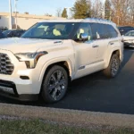 Front three-quarter view of a 2023 Toyota Sequoia SUV, file photo